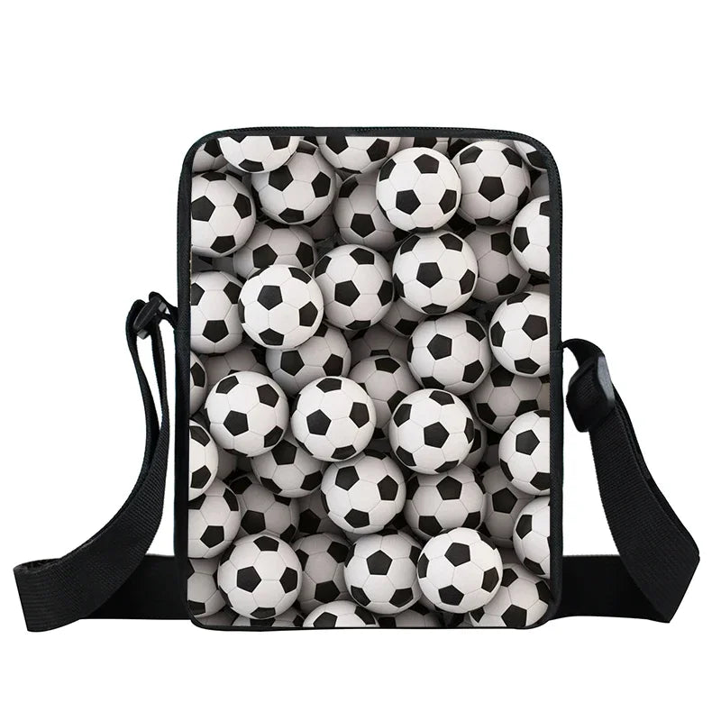 Cool Footbally / Soccerly Print Messenger Bag ragazze ragazzi borse borsa a tracolla per bambini da viaggio borse a tracolla per bambini