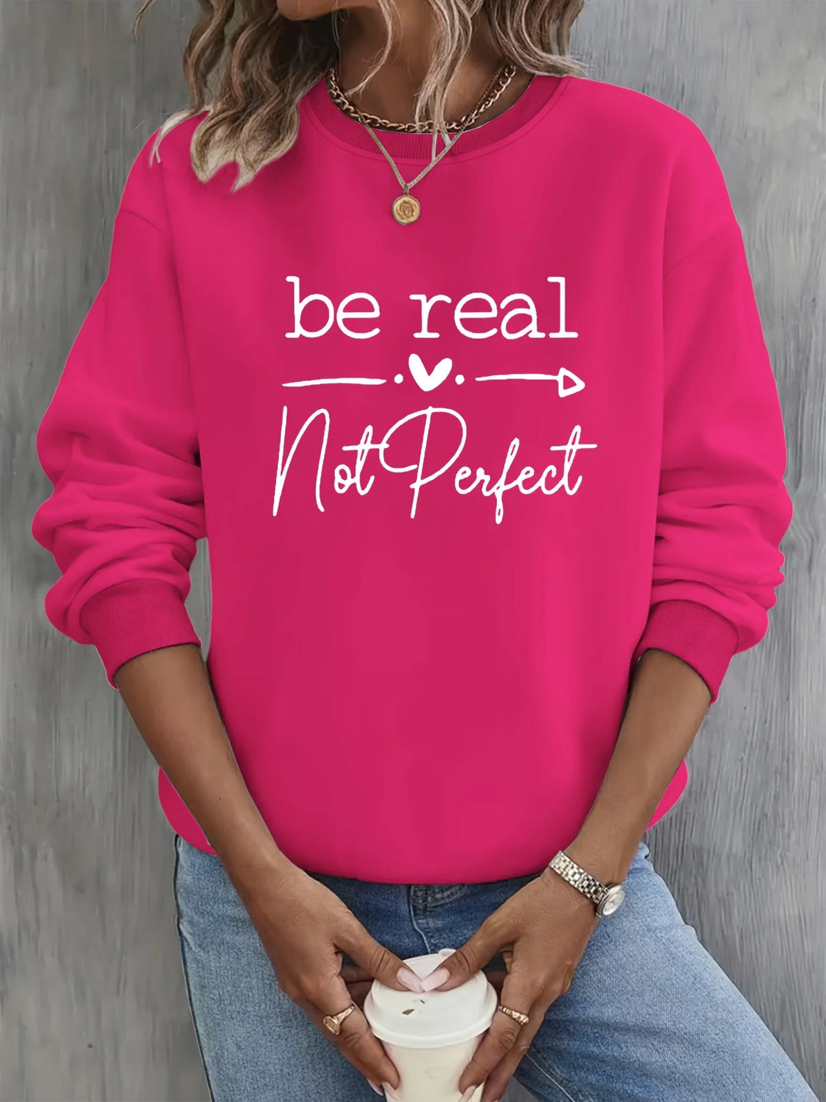 Pullover con cappuccio girocollo a maniche lunghe in velluto stampato con motivo a lettere comode e casual autunnali e invernali da donna