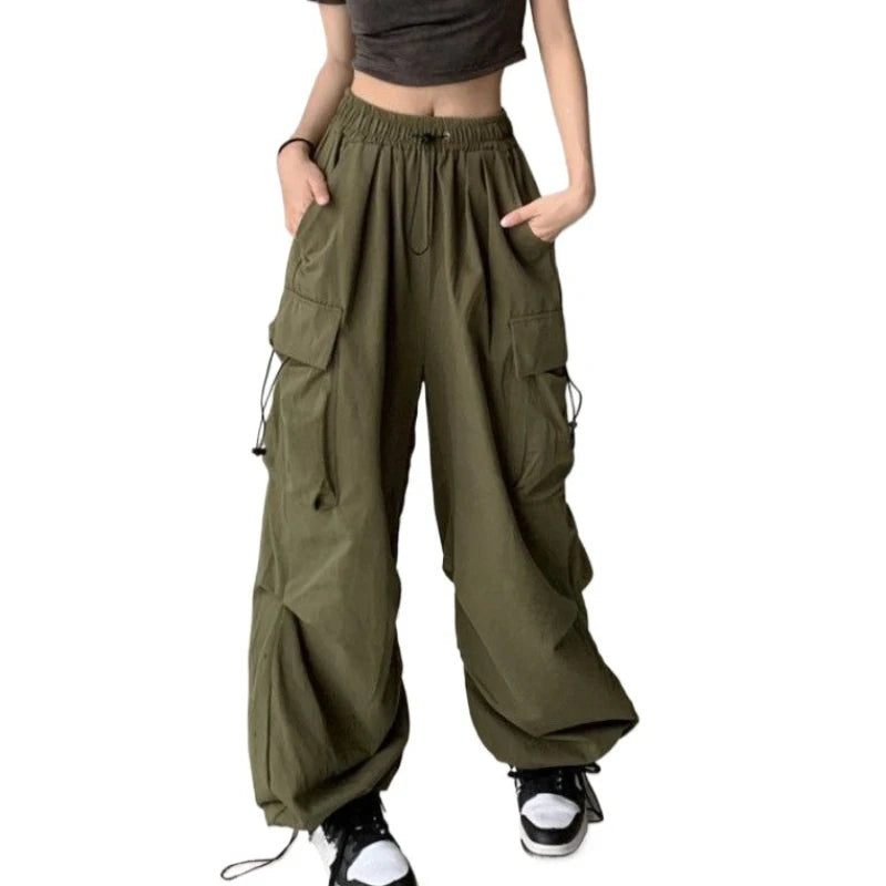 Pantaloni cargo retrò Moda donna Streetwear Vita alta Pantaloni sportivi casual sottili Pantaloni sportivi Harajuku Abbigliamento donna Pantaloni Mujer