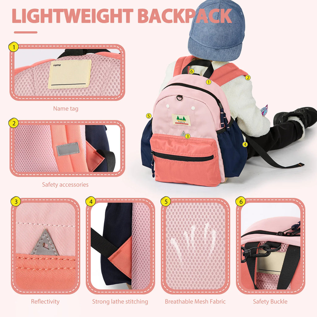 Zaino per bambini, Zaino in età prescolare per bambini Ragazza Zaino scolastico per bambini unisex per bambini 3-6 anni, Zaino per bambini piccoli Bookbag