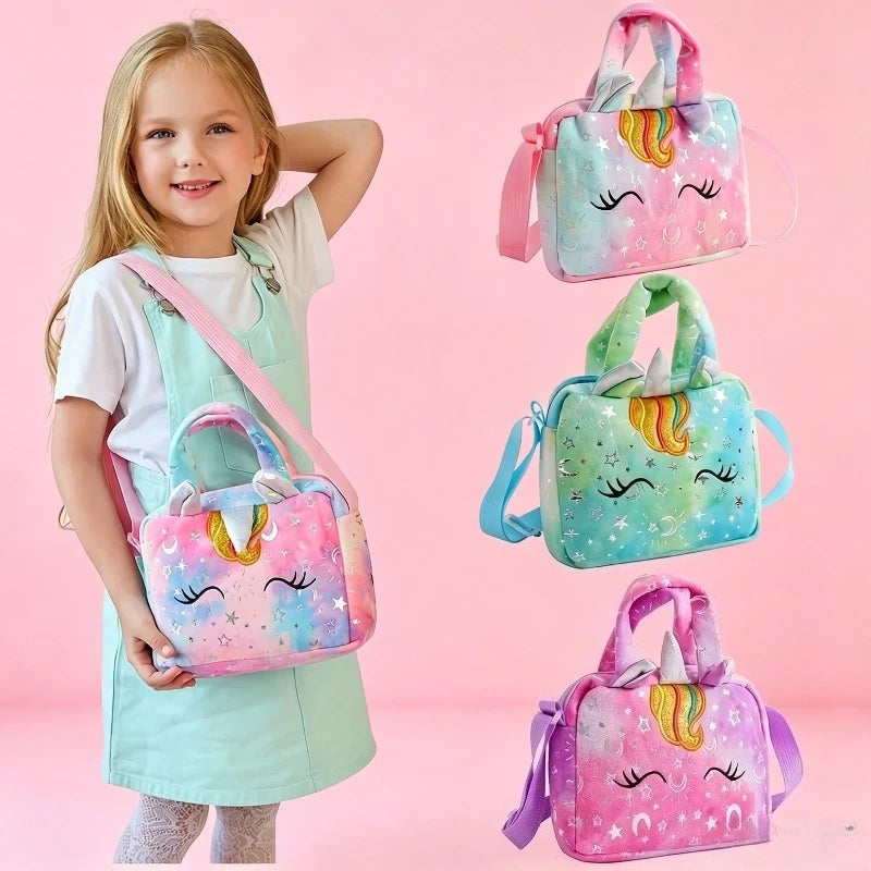 Borse a Tracolla Unicorno alla Moda per Bambine, Graziose Borsette per Bambini, Regalo di Compleanno, Piccola Borsa per Bambine