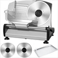 Meat Slicer with Quiet DC Motor, 200W Electric Deli Slicer, Dual 7.5'' Stainless Steel Blades, 0-15mm Adjustable Thickness