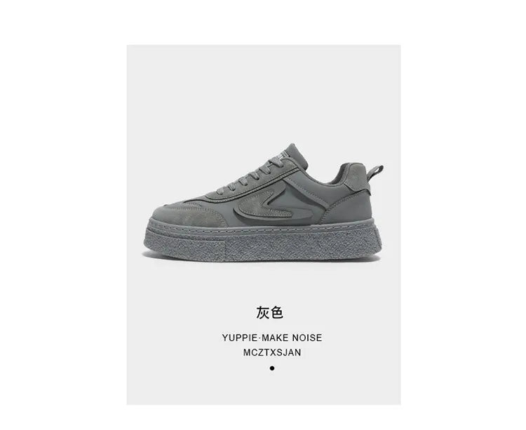Scarpe da ginnastica in pelle moda Scarpe vulcanizzate piatte e traspiranti da uomo Scarpe con plateau resistenti all'usura per il tempo libero all'aperto Zapatillas Hombre