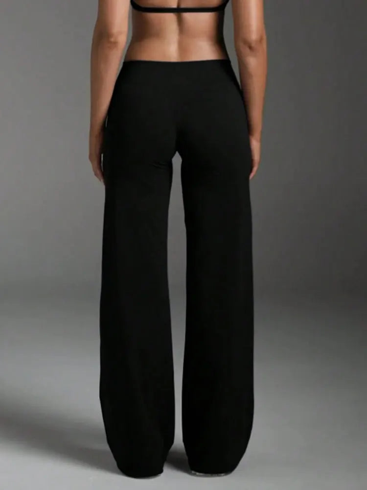Pantaloni da yoga a vita alta da donna, a gamba dritta, per palestra, effetto seconda pelle, modellanti, a gamba larga, per fitness