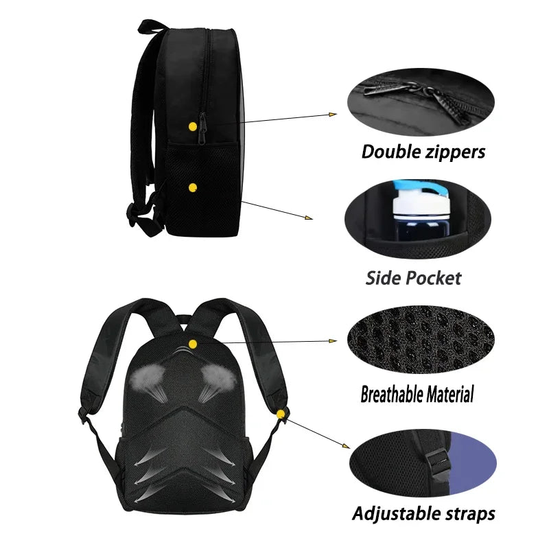 Zaino per la scuola per bambini con cartoni animati di Potdemiel, con borse per il pranzo, borse per matite, zaini per ragazzi e ragazze, P-PokéS, il miglior regalo