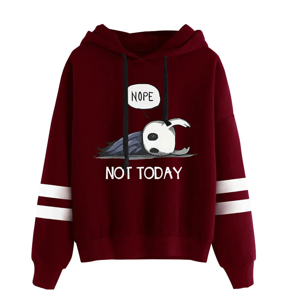 Hollow Knight Nope Not Today Felpa con cappuccio Vintage anni '90 Merch Pullover Merch Tuta Felpa con cappuccio Felpa Pullover alla moda
