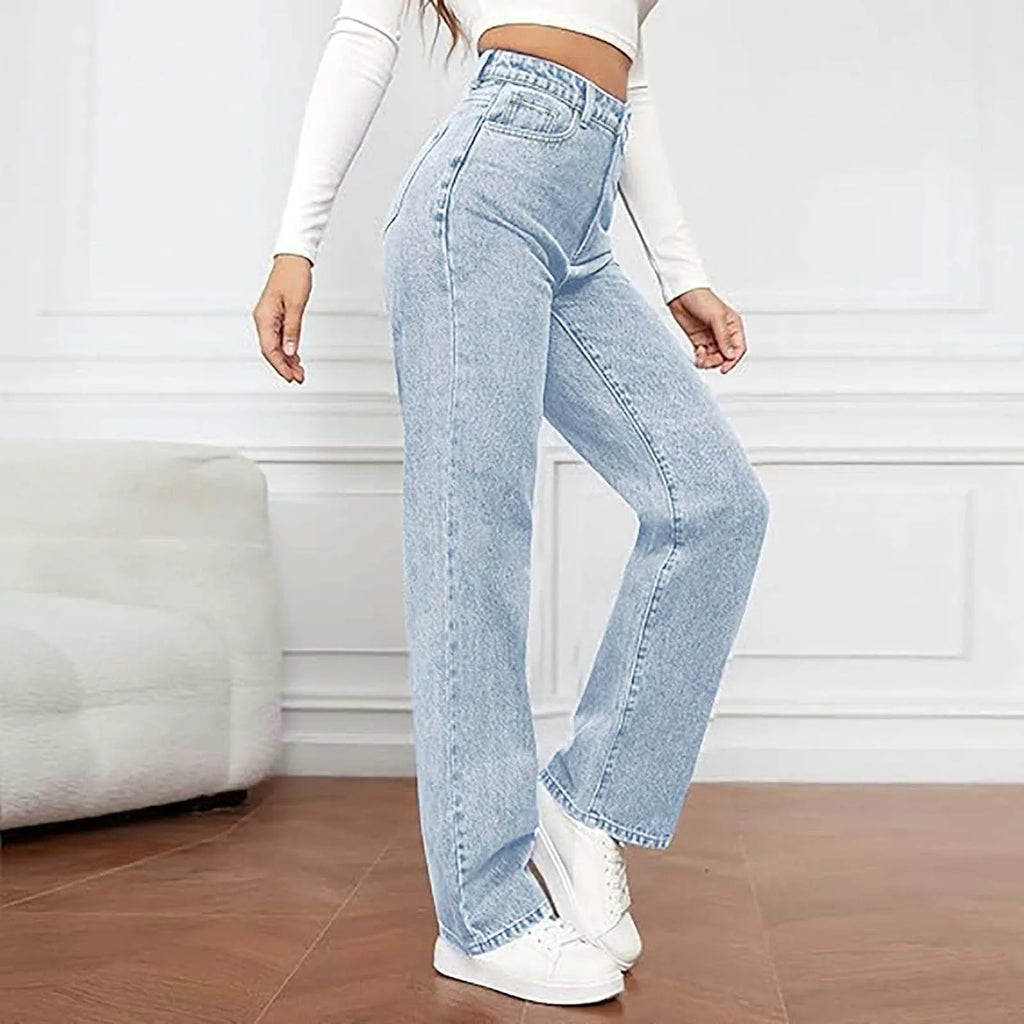 2025 Jeans delle nuove donne Pantaloni larghi in denim allentato retrò europei e americani Dimagranti Jeans a vita alta per le donne