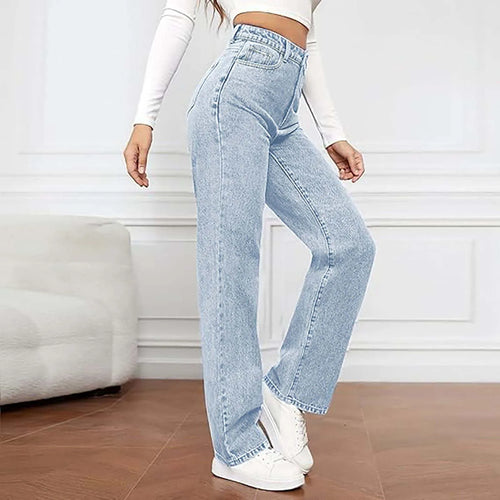 2025 Jeans delle nuove donne Pantaloni larghi in denim allentato retrò europei e americani Dimagranti Jeans a vita alta per le donne