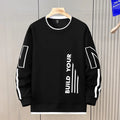12XL Plus Size Felpe da uomo Primavera Autunno Falso design in due pezzi Felpa Moda Casual O-Collo Pullover Maschile Big Size 12XL