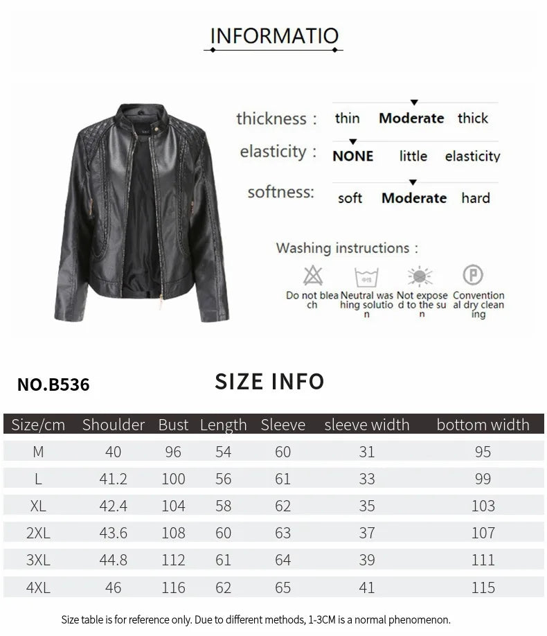 Elegante giacca da donna con collo alto 2022 modello femminile tridimensionale cappotto S-4XL nuove donne giacca in ecopelle Pu