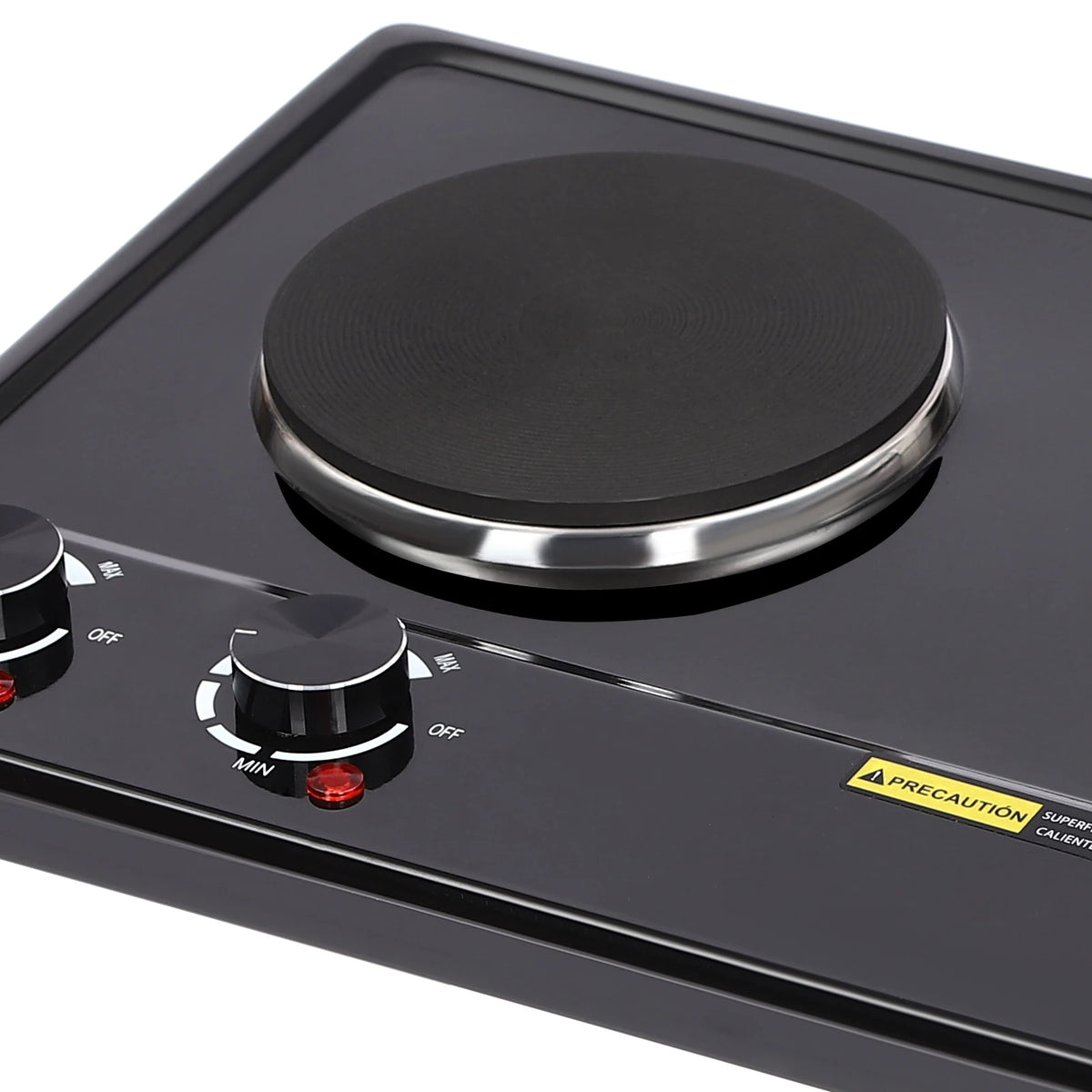 Electric Hob Cooker with 2 Plate| 2500W Electric Stove Cooktop| Knob Control, 6 Gear