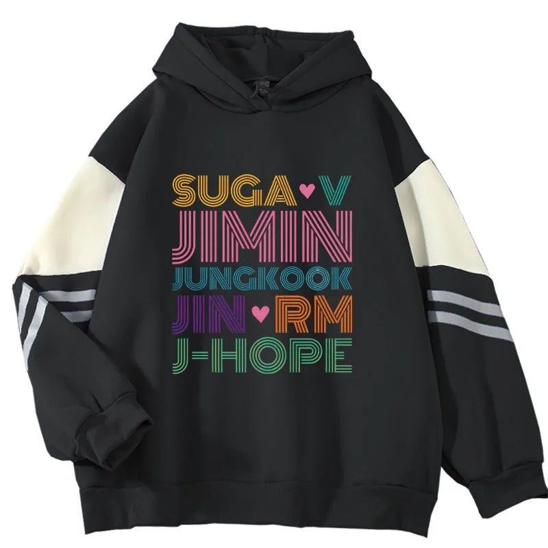 JIMIN JUNG KOOK J-HOPE JIN SUGA V RM Felpe con cappuccio Felpe da uomo/donna Moda Kpop Felpa con cappuccio JIMIN Abbigliamento