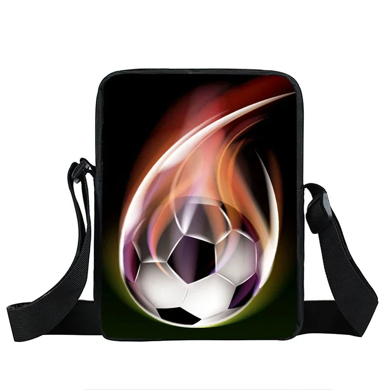 Cool Footbally / Soccerly Print Messenger Bag ragazze ragazzi borse borsa a tracolla per bambini da viaggio borse a tracolla per bambini
