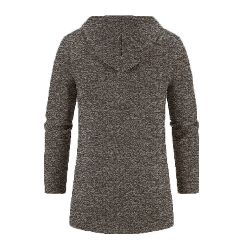Felpe con cappuccio da uomo Felpe a maniche lunghe da uomo con cerniera con cappuccio Giacca invernale oversize da uomo Cappotto maglione nero