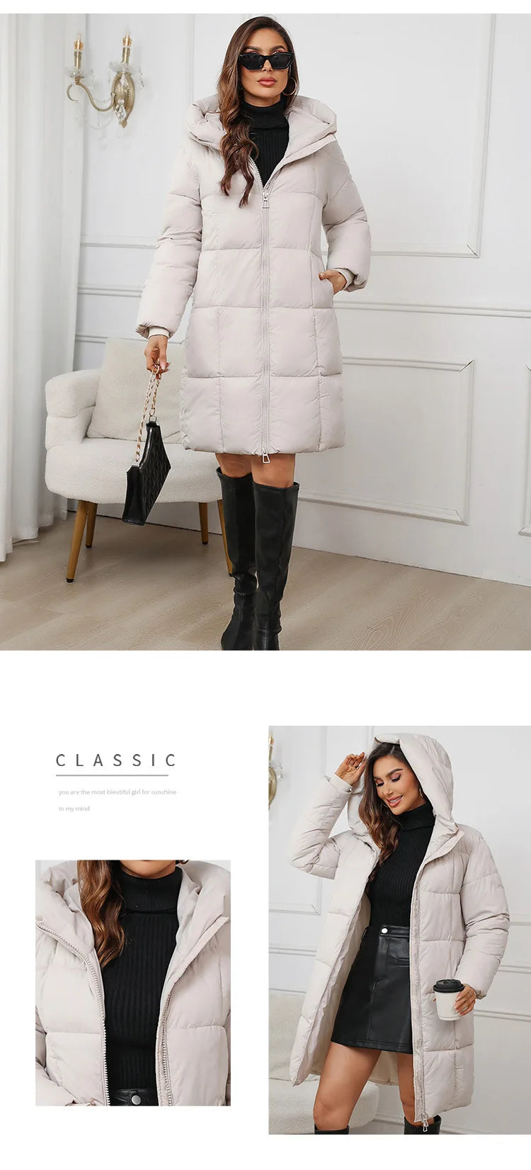 Cappotto lungo da donna 2024 Nuovo autunno inverno Parka femminile piumino di cotone spesso Femme Casual corto caldo capispalla spesso Top da donna