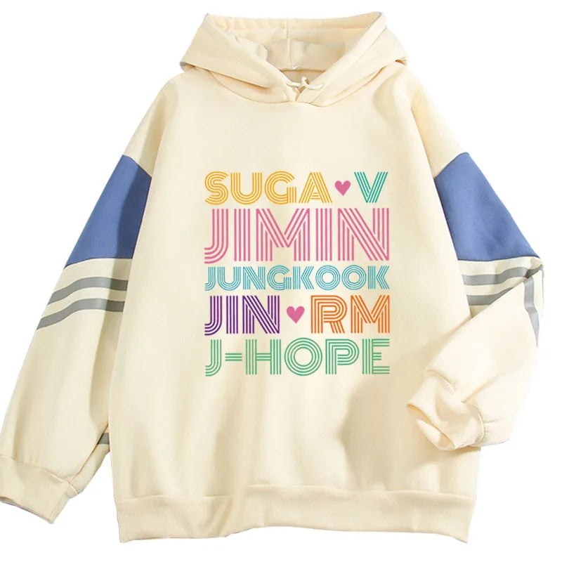 JIMIN JUNG KOOK J-HOPE JIN SUGA V RM Felpe con cappuccio Felpe da uomo/donna Moda Kpop Felpa con cappuccio JIMIN Abbigliamento