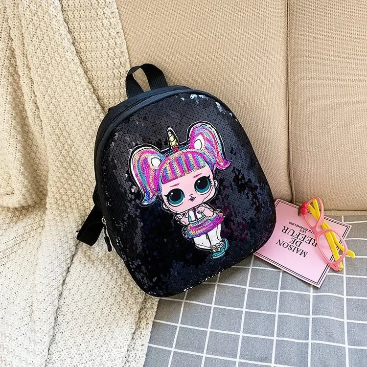Borse zaino con paillettes per bambini carini 3-6 anni Borsa da scuola per bambini adorabili per asilo Moda Cartoon Borse per neonate Zaino