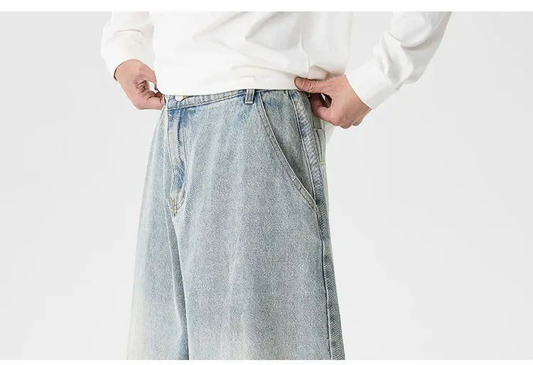 Pantaloni in denim a gamba larga da uomo streetwear Jeans larghi Harajuku Pantaloni jeans oversize casual da uomo Moda uomo di grandi dimensioni 5XL