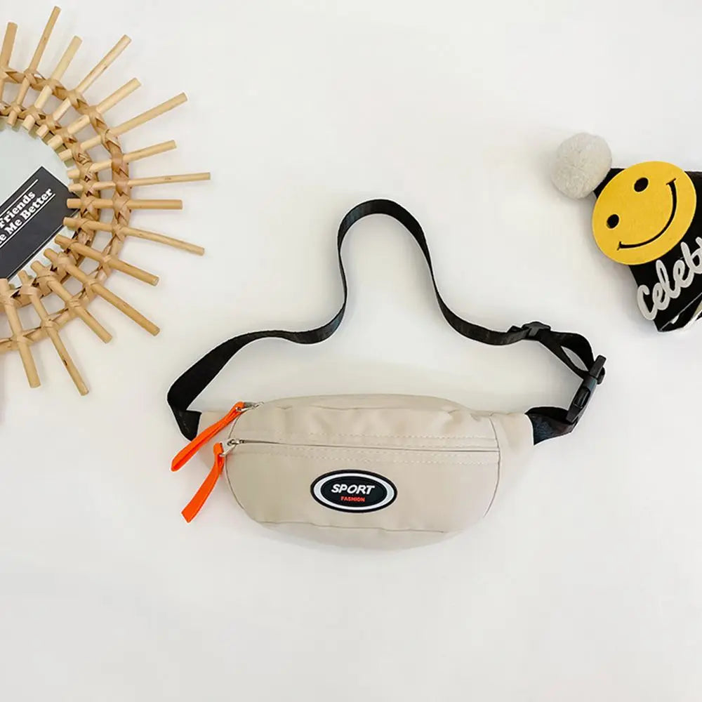 Borsa da petto per bambini carina di nuova moda Borsa a tracolla con tracolla monospalla Borsa diagonale in tela Borsa con cerniera per ragazza e ragazzo Portamonete