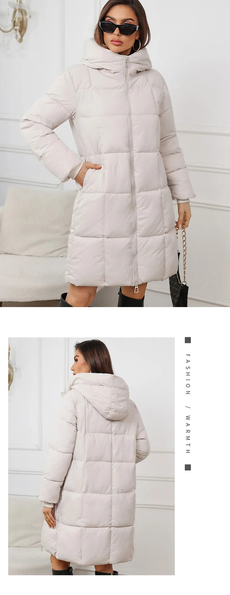 Cappotto lungo da donna 2024 Nuovo autunno inverno Parka femminile piumino di cotone spesso Femme Casual corto caldo capispalla spesso Top da donna