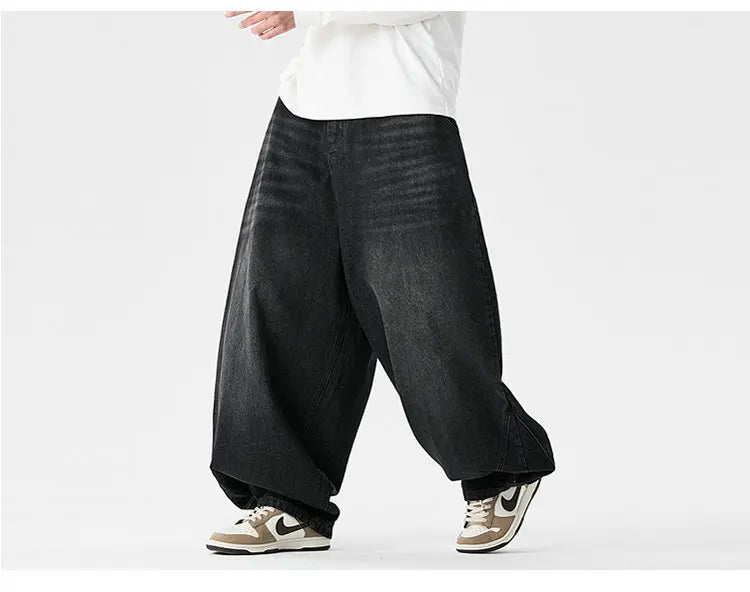 Pantaloni in denim a gamba larga da uomo streetwear Jeans larghi Harajuku Pantaloni jeans oversize casual da uomo Moda uomo di grandi dimensioni 5XL