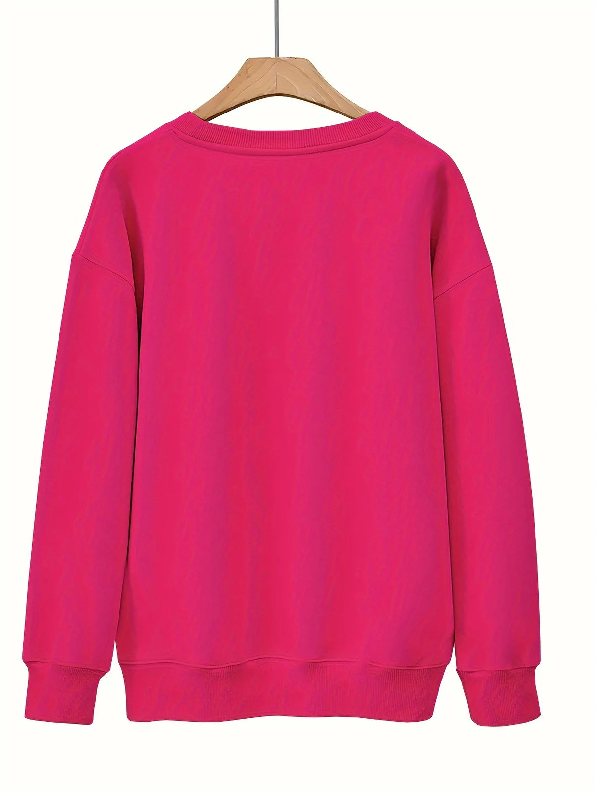 Pullover con cappuccio girocollo a maniche lunghe in velluto stampato con motivo a lettere comode e casual autunnali e invernali da donna