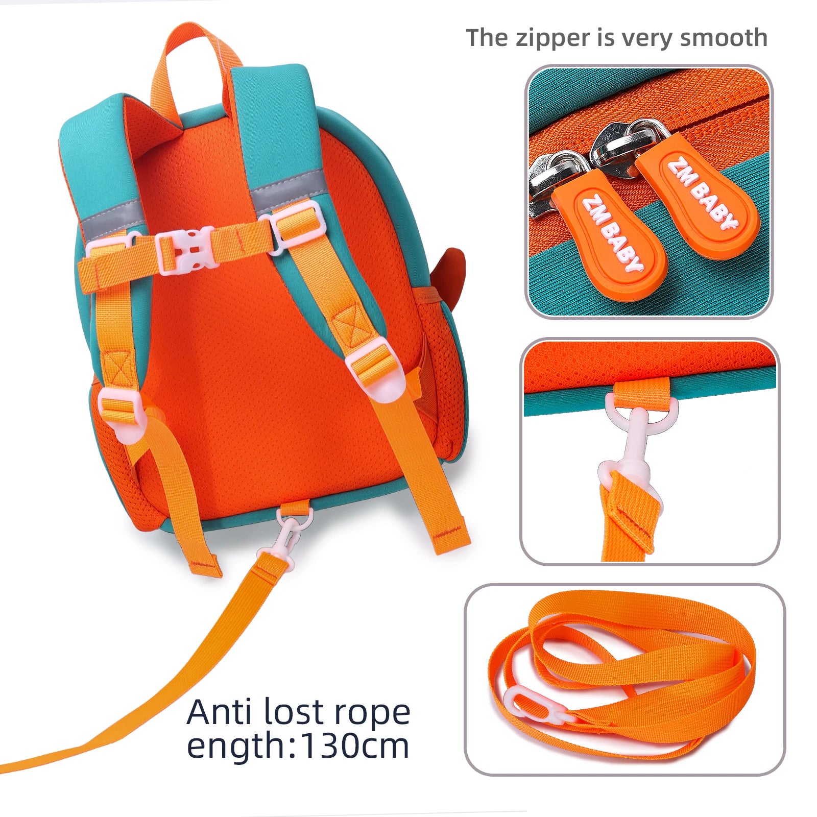 Zaino prescolare Zaino per bambini in neoprene con dinosauro Zaino per il pranzo per bambini Ragazzi Ragazze