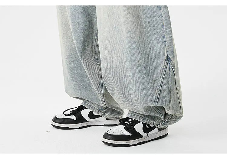 Pantaloni in denim a gamba larga da uomo streetwear Jeans larghi Harajuku Pantaloni jeans oversize casual da uomo Moda uomo di grandi dimensioni 5XL