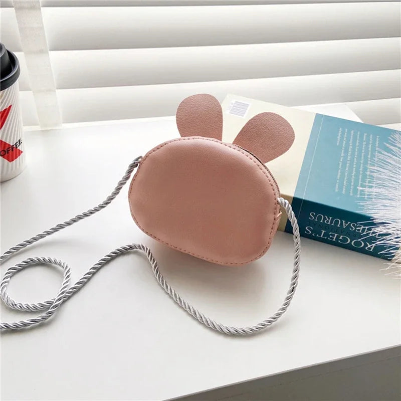 Bambini Neonate Ragazzi Cartone animato Animale Borsa Borsa a tracolla Design Borsa Borse Borse in pelle PU Simpatico coniglio Borsa a tracolla con chiusura a scatto 2024 Regalo