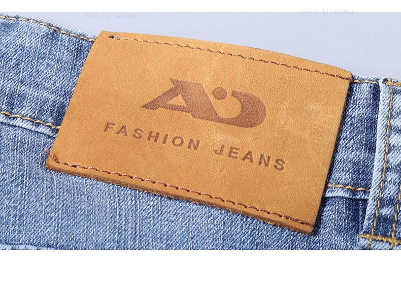 Jeans slim azzurri da uomo primaverili Pantaloni in denim in tessuto elasticizzato casual alla moda Pantaloni classici Grigio fumo