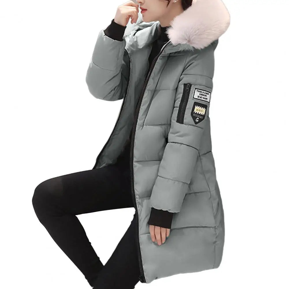Giacche invernali da donna Piumini in cotone con cappuccio Top Parka di grandi dimensioni Mujer Cappotti Cappotto lungo Moda femminile Collo di pelliccia Abiti Capodanno