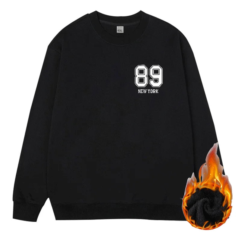 Felpa con fodera in pile taglie forti Pullover Maglione caldo oversize da uomo 6XL 7XL Girocollo Manica lunga Top larghi Abbigliamento maschile