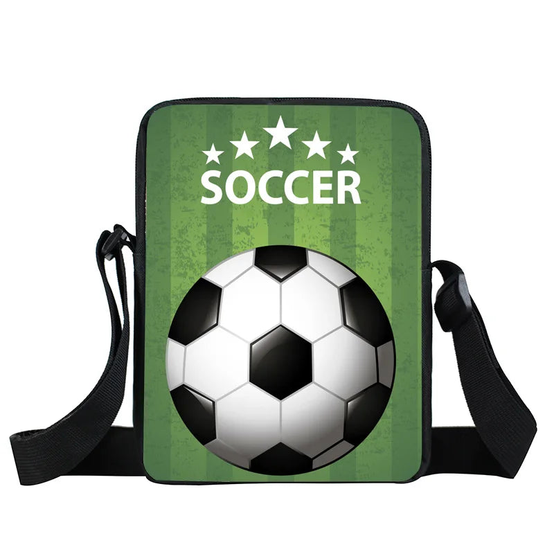 Cool Footbally / Soccerly Print Messenger Bag ragazze ragazzi borse borsa a tracolla per bambini da viaggio borse a tracolla per bambini