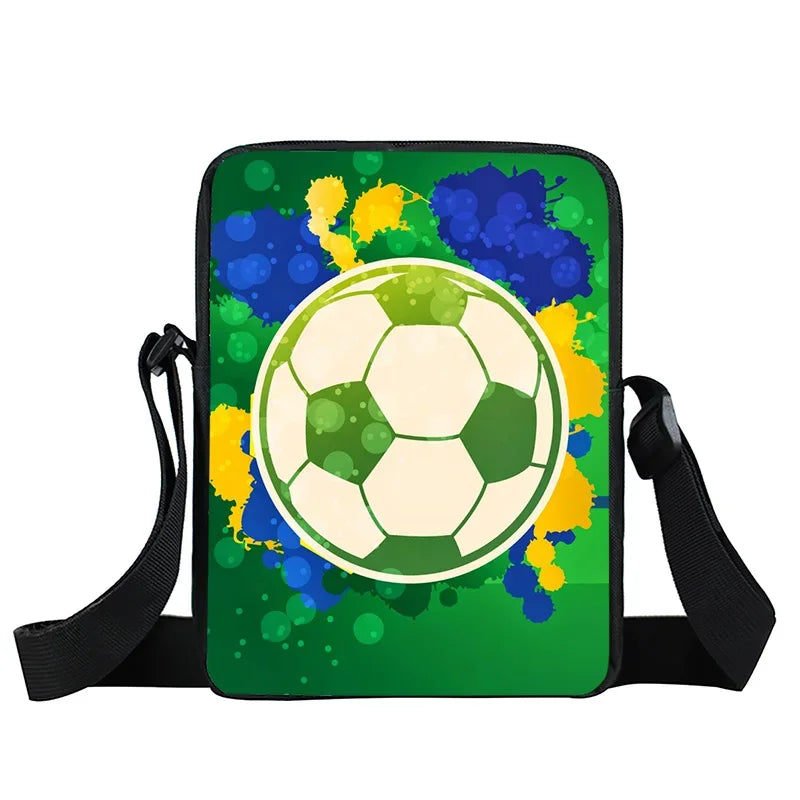 Cool Footbally / Soccerly Print Messenger Bag ragazze ragazzi borse borsa a tracolla per bambini da viaggio borse a tracolla per bambini