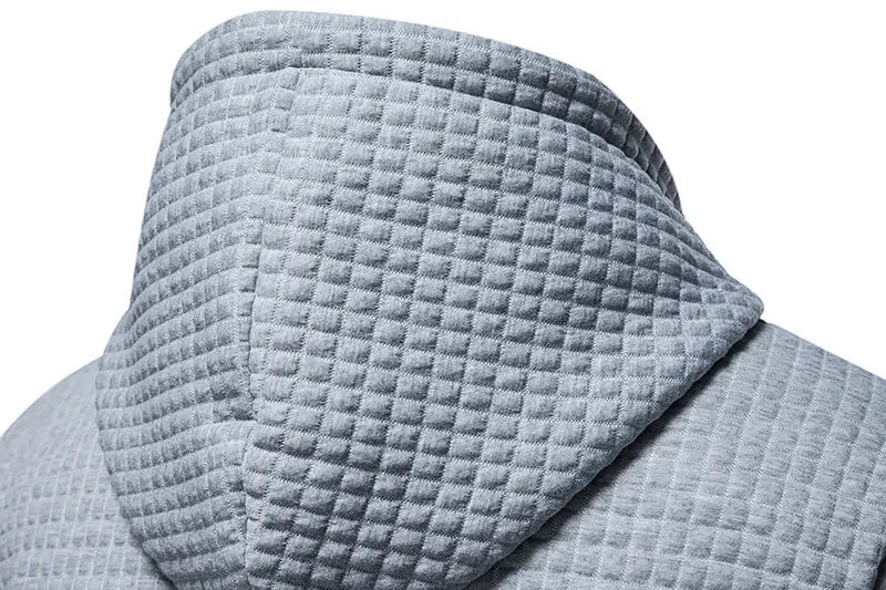 Nuova Felpa con Cappuccio da Uomo Primavera-Autunno 2025, Stile Europeo con Stampa DC, Tasche Grandi, Jacquard a Quadretti, Taglie Oversize