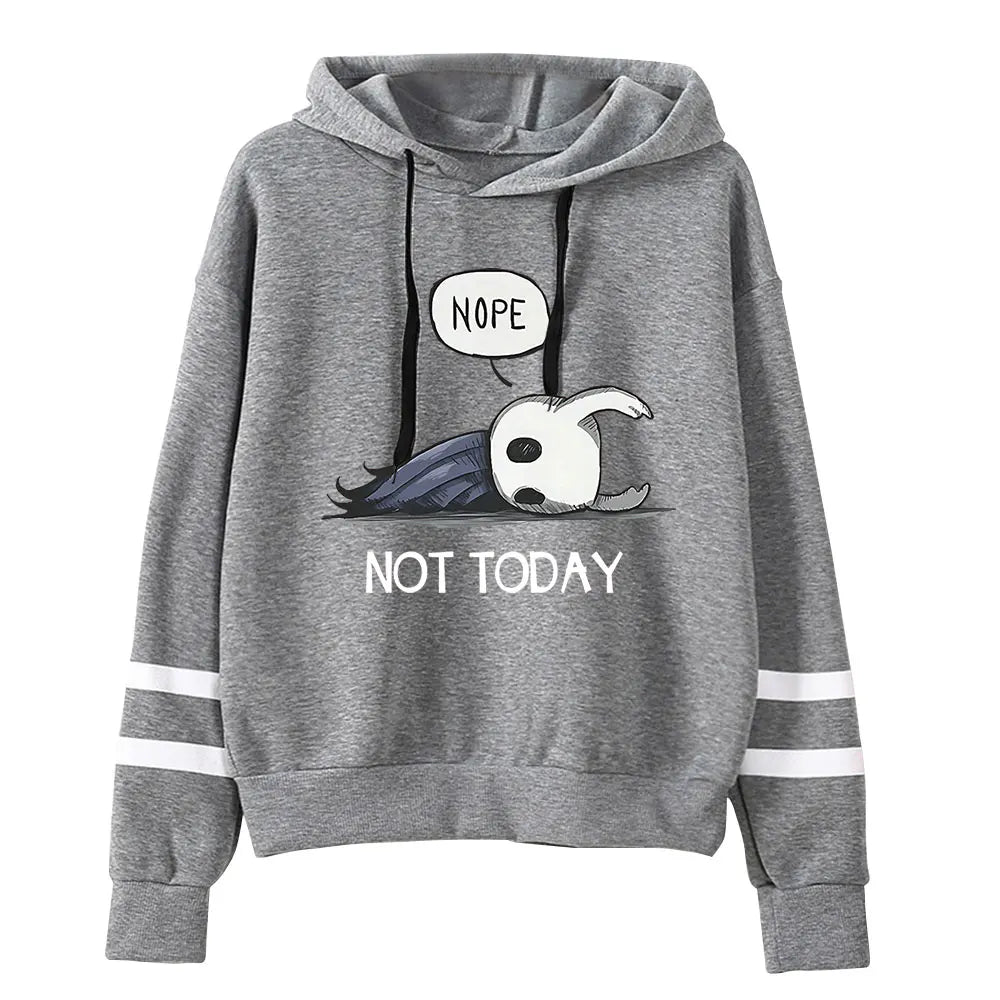 Hollow Knight Nope Not Today Felpa con cappuccio Vintage anni '90 Merch Pullover Merch Tuta Felpa con cappuccio Felpa Pullover alla moda