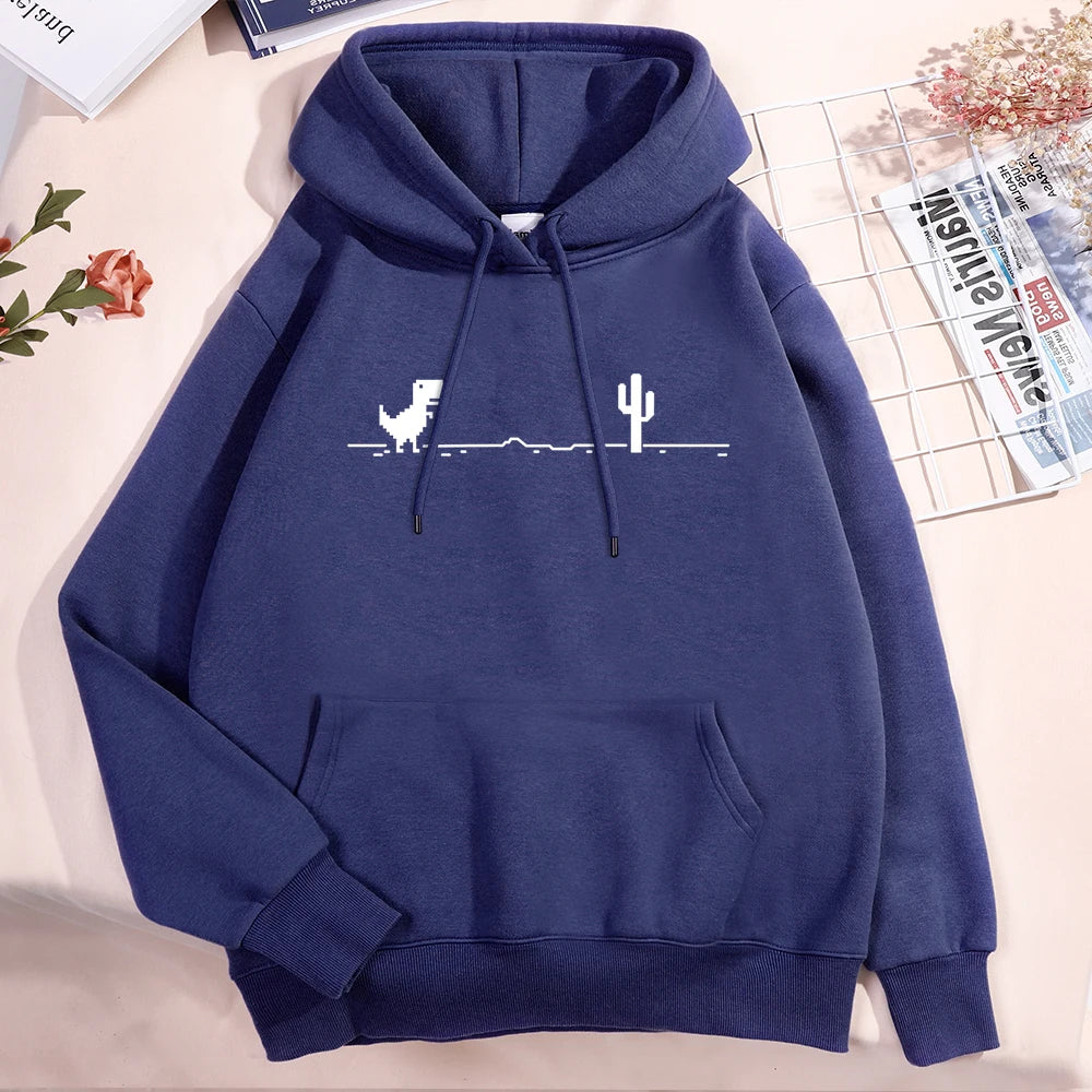 Felpa con cappuccio da piccolo dinosauro per malfunzione di rete uomo donna nuova felpa con cappuccio pullover addensata felpa con tasca carina autunno caldo felpa con cappuccio O-Nec