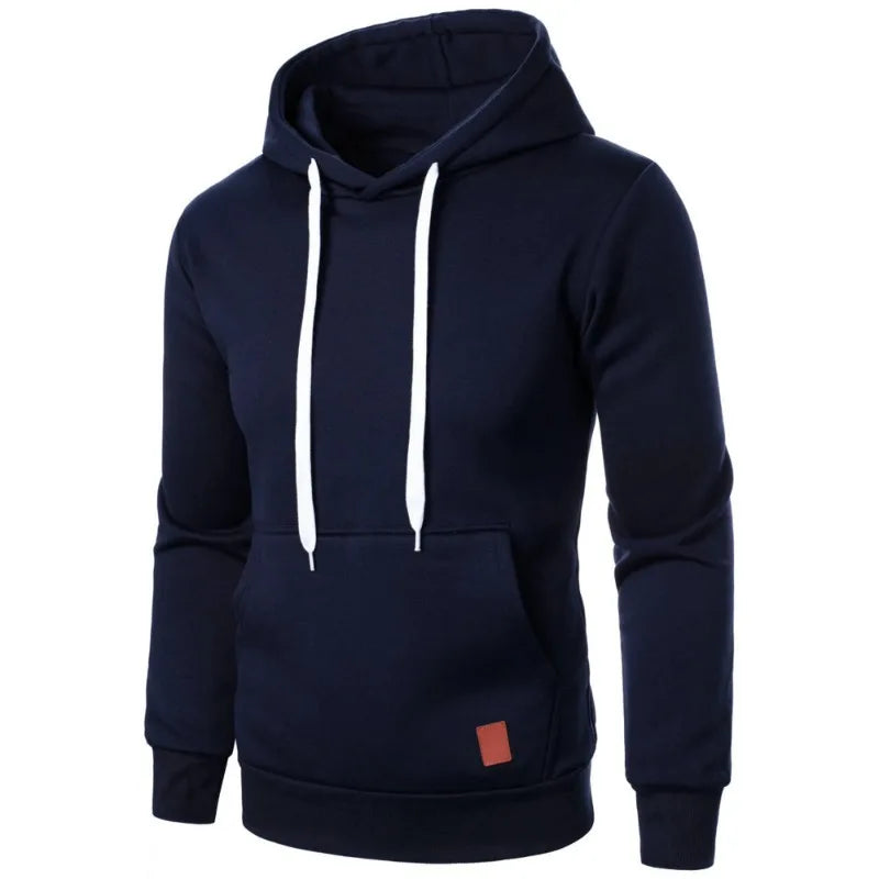Felpe con cappuccio casual da uomo con colletto con cappuccio e coulisse Felpe Camicie a maniche lunghe Outdoor Streetwear Pullover leggero tinta unita