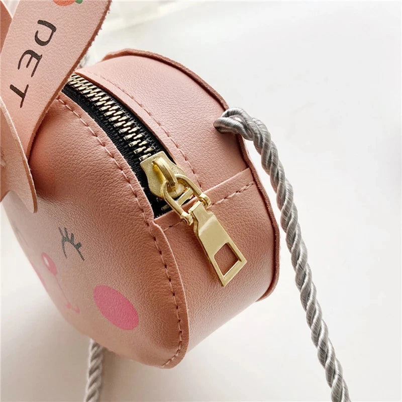 Bambini Neonate Ragazzi Cartone animato Animale Borsa Borsa a tracolla Design Borsa Borse Borse in pelle PU Simpatico coniglio Borsa a tracolla con chiusura a scatto 2024 Regalo