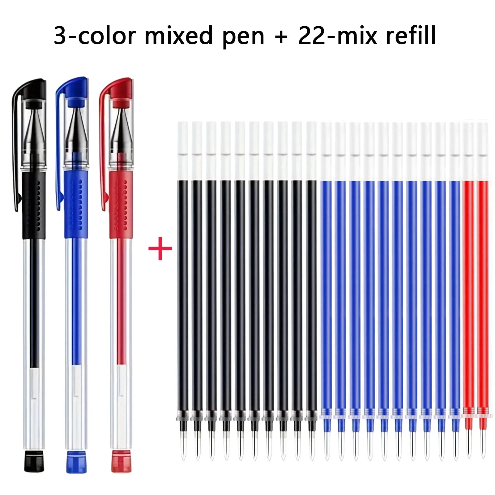 Gel Pen Set School Supplies Black Blue Red Ink,Bullet Tip 0.5mm,Ballpoint Pen Kawaii Pen Writing Tool School Office Stationery