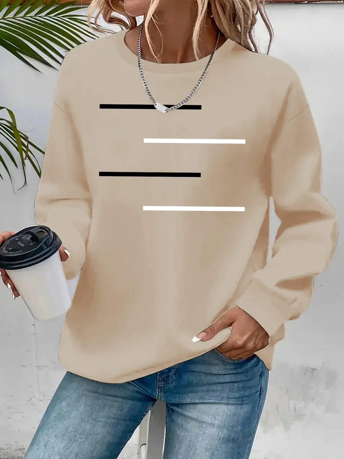 Pullover con cappuccio girocollo a maniche lunghe in velluto stampato con motivo a lettere comode e casual autunnali e invernali da donna