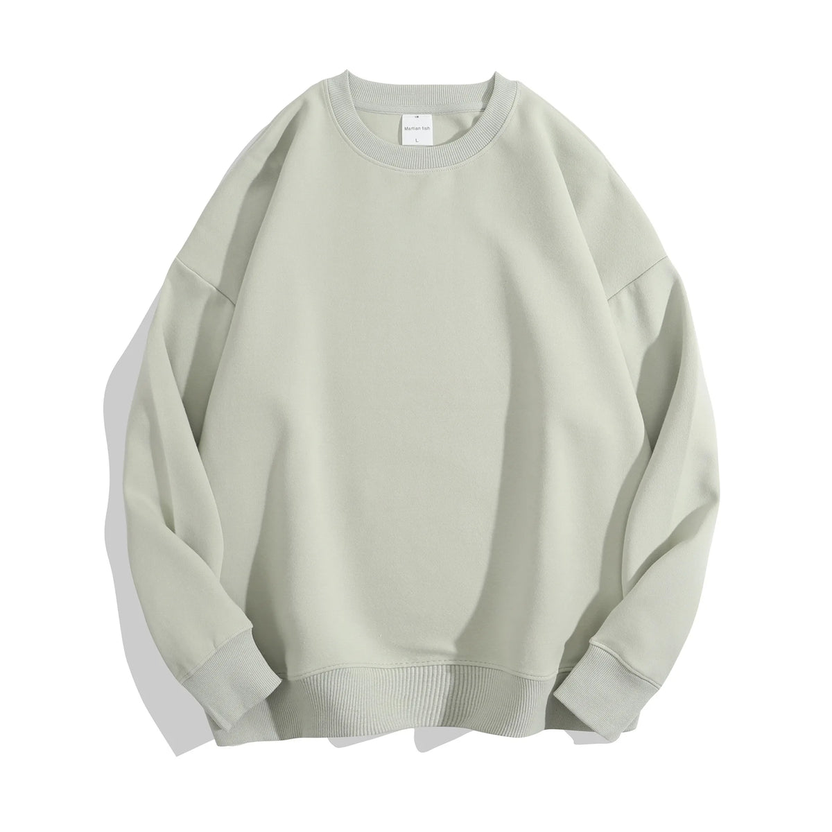 Maglione con spalle scoperte e collo rotondo in cotone sano di alta qualità da 40 colori per uomo e donna, ampio con spalle scoperte oversize