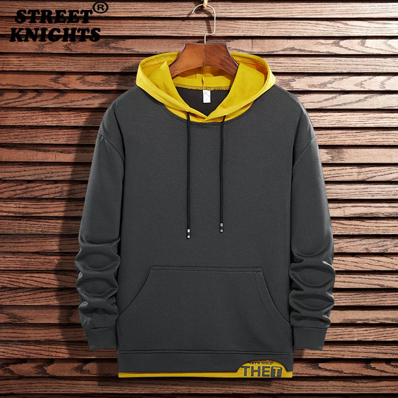 Nuovi uomini casual felpe con cappuccio felpe uomo primavera autunno tinta unita moda Harajuku streetwear felpe con cappuccio felpe top uomo