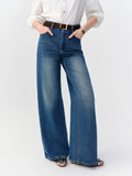 DUSHU 2026 Autunno Jeans Svasati Elasticizzati Slim-Fit da Donna, Pantaloni Bootcut a Vita Alta che Allungano la Gamba in Lunghezza Estesa