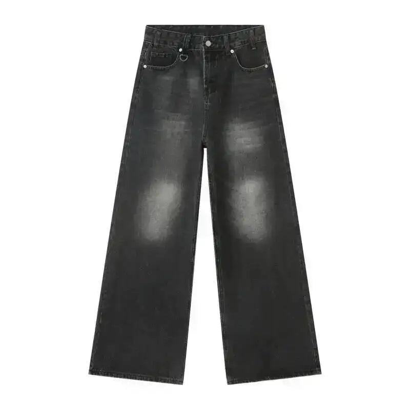 IEFB Pantaloni in denim da uomo estivi Vecchio blu lavato Jeans maschili Dritto Casual da uomo Pantaloni larghi a gamba larga Nuova moda 9C354