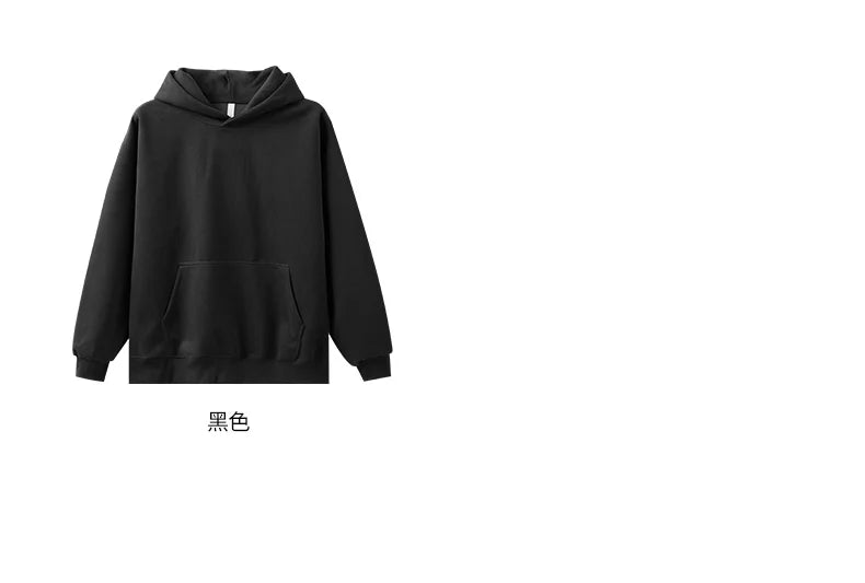 DUKEEN 450G Felpe con cappuccio da uomo pesanti 2025 Primavera e autunno Giacca sportiva con cappuccio tinta unita di base Abbigliamento da uomo di alta qualità