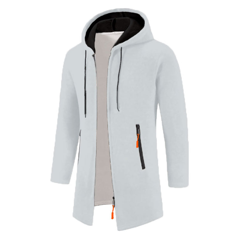 Felpe con cappuccio da uomo Felpe a maniche lunghe da uomo con cerniera con cappuccio Giacca invernale oversize da uomo Cappotto maglione nero