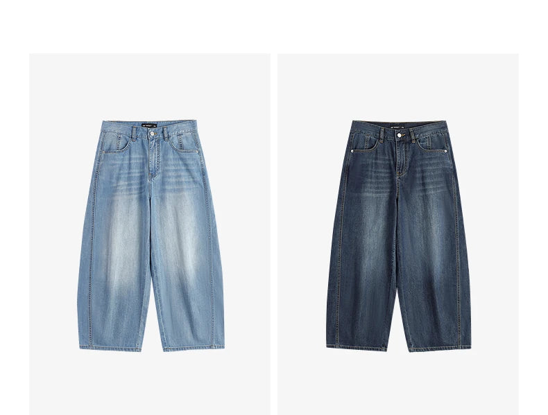 TOYOUTH Jeans da donna 2026 Autunno Nuovi pantaloni cropped a gamba larga deconstruiti con vestibilità snellente