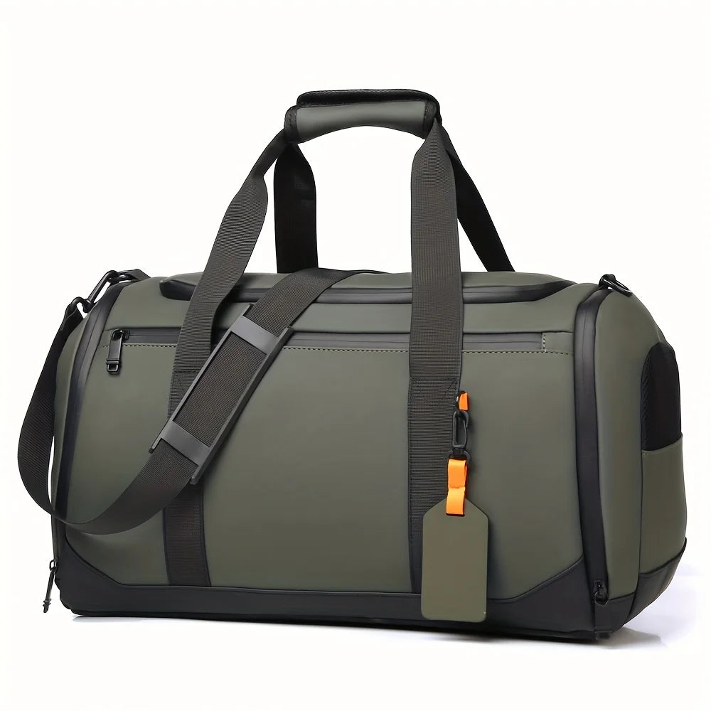Borsa da Viaggio Grande Capacità per Uomo, Spaziosa Borsa Sportiva da Palestra con Scomparti Multipli, Borsone per Weekend e Pernottamenti