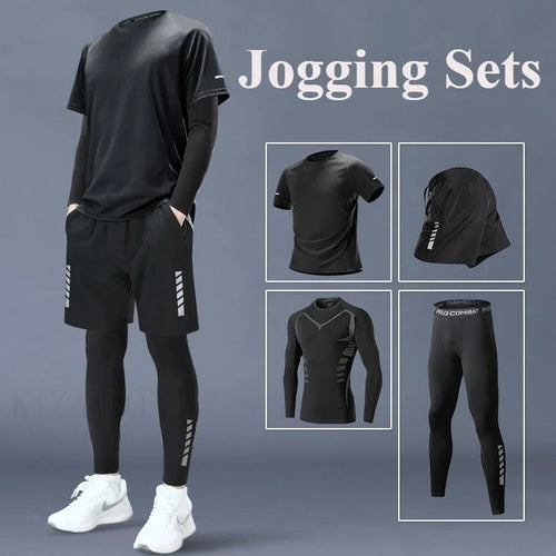 Abbigliamento fitness T-shirt ad asciugatura rapida in seta di ghiaccio Tuta da uomo Manica corta Abbigliamento sportivo da corsa Pantaloncini Tuta Set da allenamento sportivo da palestra